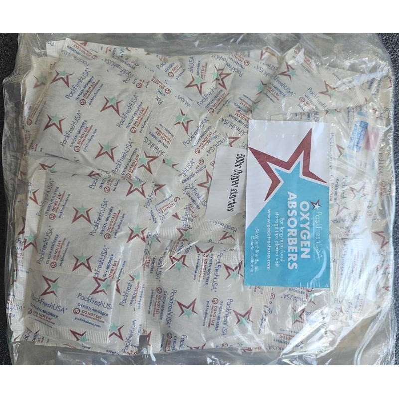 PackFreshUSA поглинач кисню 500сс для майлар пакетів 50 шт.