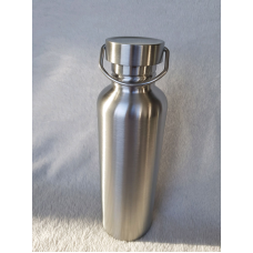 Фляга пляшка неіржавка одностінна 1літр із ручкою.