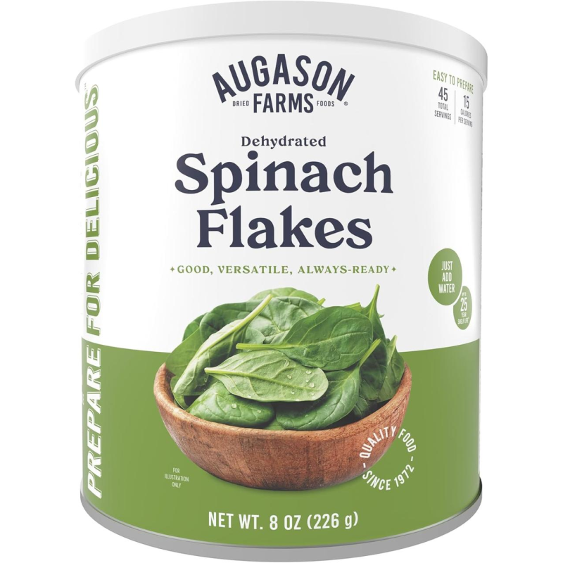 Сублімована їжа Augason Farms Шпинат CША зберігання25лет!