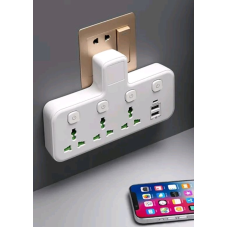 Трійник США змінного струму 110вольт + IQ + TYPE-C